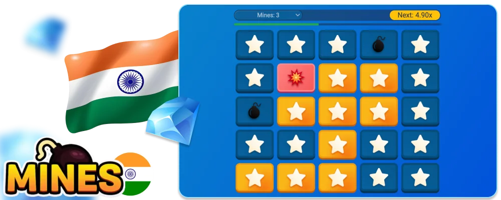 Mines game in India – play the official online game